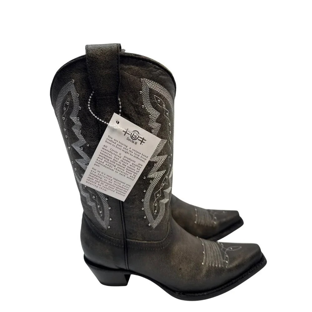 Circle G by Corral Kids‎ Western Boot Snip Toe J8006 (Little Kid/Big Kid) Size 6